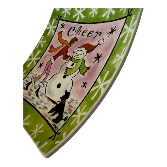 Set of 3 Cypress Home Christmas Square Plates | Peace, Joy, Cheer - Picture 4 of 12